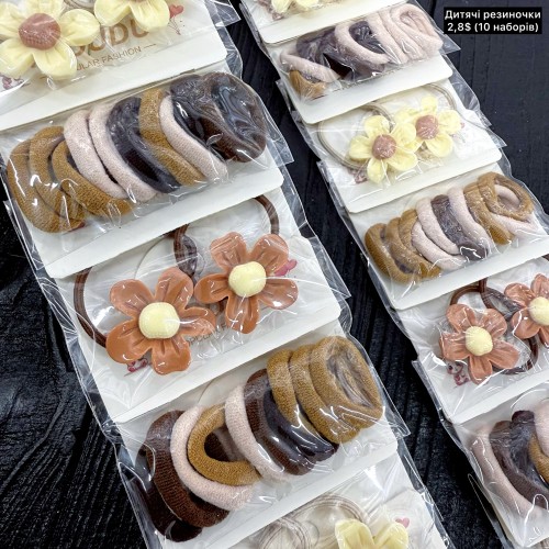 Дитячі резинки 10395 (Ціна за 10наборів)